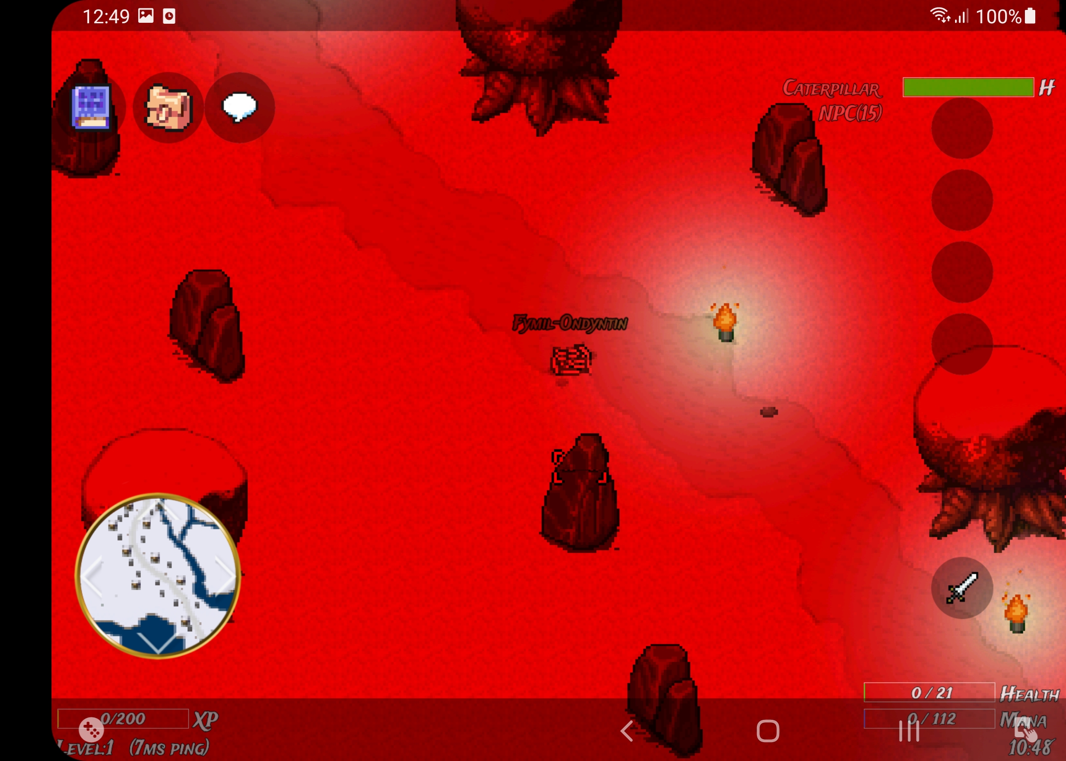 Screenshot of a battle